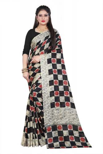 rajni linen jute saree by Shivansh Enterprise