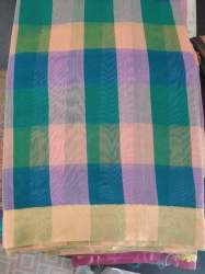 Checkered cotton saree