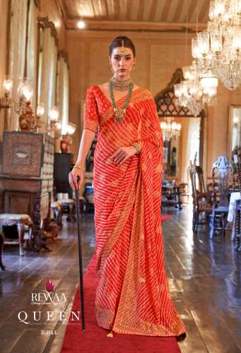 Designer Georgette Leriya Saree - QUEEN