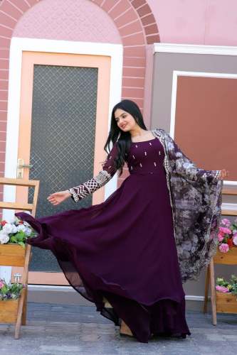 Designer Gown - Faux Blooming by Gujju Fashion