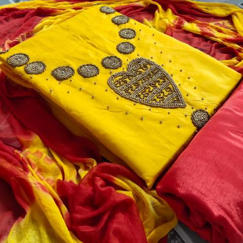 Designer Handwork Semi Model Dress Material