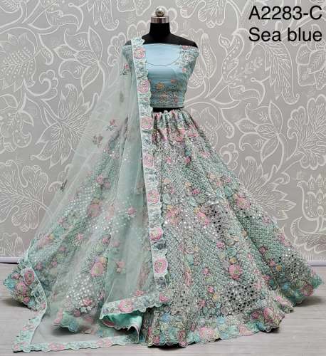 Designer Heavy Wedding Lehenga - Bollywood Style Lehengacholi  by Gujju Fashion