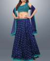 Designer party wear silk lehenga thumb 1
