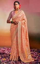 Designer Wedding Wear Saree - Kimora Sindhuri Surkhi Designer Viscose Silk Saree Collection