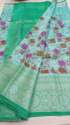 Designer Linen Printed sarees thumb 1