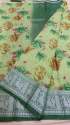 Designer Linen Printed sarees thumb 6