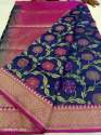 Designer Pure Handloom Banarsi Multi Color saree thumb 3