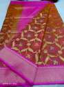 Designer Pure Handloom Banarsi Multi Color saree thumb 4