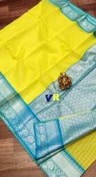 Designer Yellow Banarsi Party wear Saree