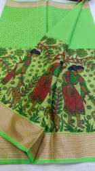 Exclusive Printed Linen Saree 