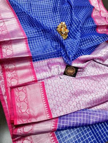 Fancy Blue Banarasi Functional wear Saree 