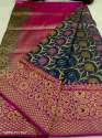 Heavy Handloom Pure Cotton Silk Saree thumb 1