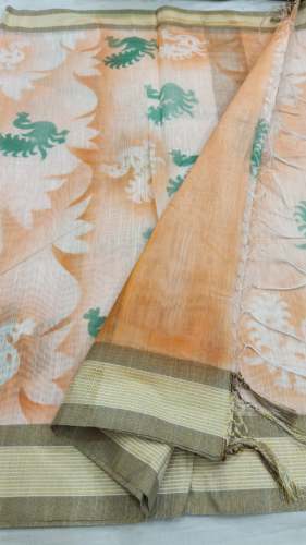 Linen fancy saree