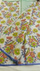 multi colour pinted cotton saree