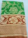 Stylish Cotton Green Color Banarasi Saree  thumb 2