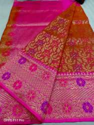 Trendy Banarasi Pure Cotton SIlk Handloom Saree 