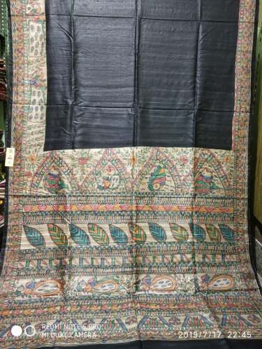Pure Handwoven Tussar Ghicha Silk Saree  by Unnati Desikala