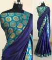 paper-silk-saree-with-brocade-blouse