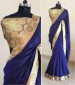 Paper Silk Saree With Brocade Blouse thumb 1