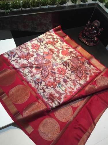 Fancy Hand Loom Print saree by Sasi s wardrobe