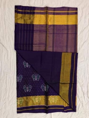 Cotton Silk Zari Boarder Saree  by Jay Chamunda Silk Patola Art