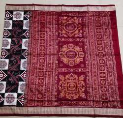 Double Ikkat Sambalpuri Pure Silk Saree 