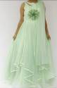 Party Wear Pista Green Gown 