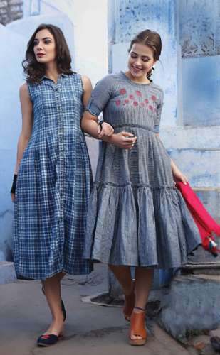 Denim Fabric Kurtis  by Pragati Fashions Pvt Ltd Zola 