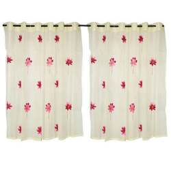 Embroidered Design window Curtain