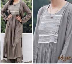 Designer Long Grey Kurti 