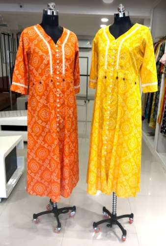 Designer bandhni Style kurti  by Bulk by Only