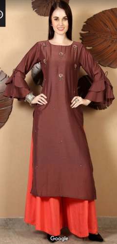 Designer Kurti with plazo set 