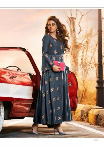 Long Silk Kurtis 