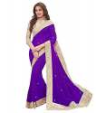 Fancy Georgette lace Border Saree thumb 4