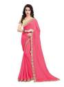 Stylish lace Border Saree thumb 2