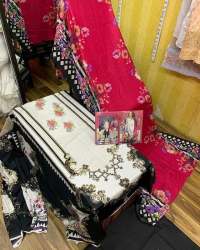 embroidery with printed dress material