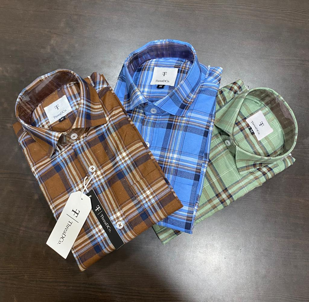 Bricks Checks Mix Cotton shirt TC-513