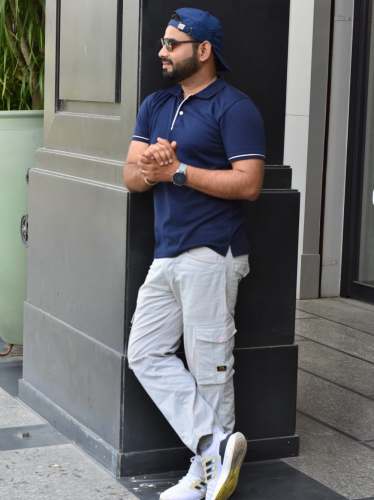 Men Pure Cotton Collar T-Shirt
