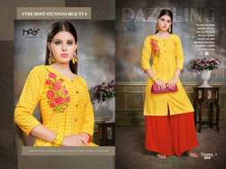Rayon Kurti with Palazoo 
