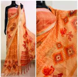 Cotton Linen Saree
