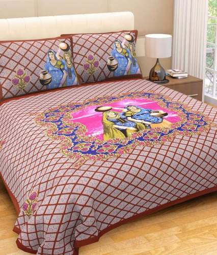 double printed bed sheet set