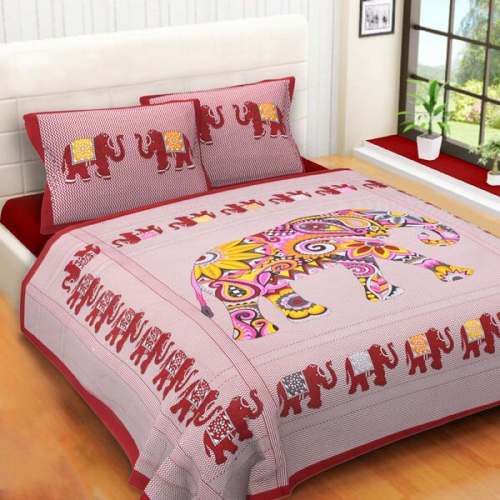 printed double bed sheet