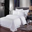 white plain  bed sheet