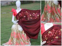 Embroidery saree -GW-006