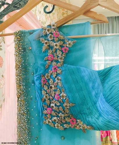 Net embroidery saree -AD-2019