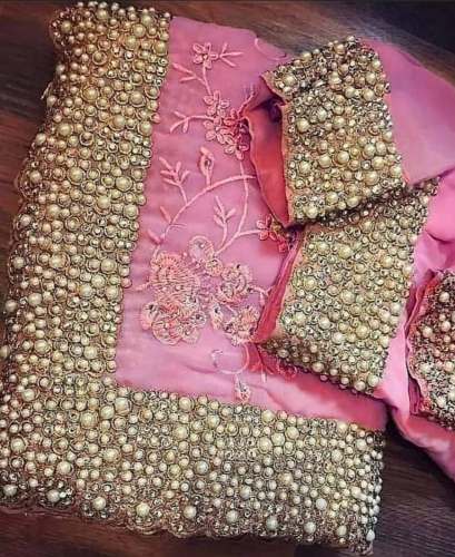 Stone work Georgette  saree
