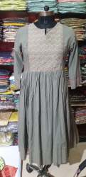 Designer Grey Color Short Kurti 