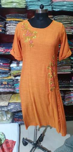 Embroidered Short Kurti by Shubham Clothing LLP