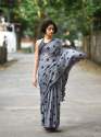 Digital printed pure cotton saree thumb 2