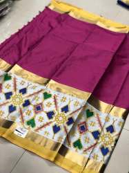 Digital Printed Pure Cotton Silk Saree